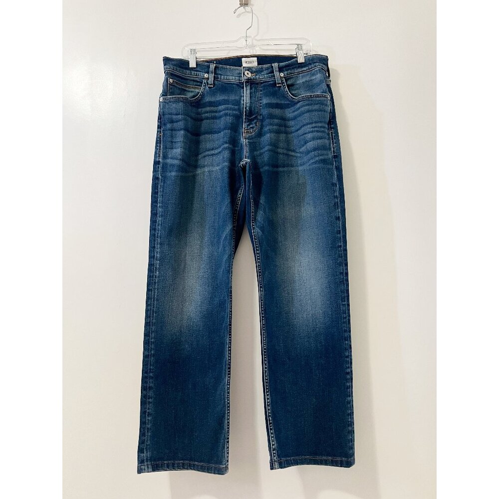 Hudson Men's 5-Pocket Blue Relax Straight Leg Jeans Denim Size 36